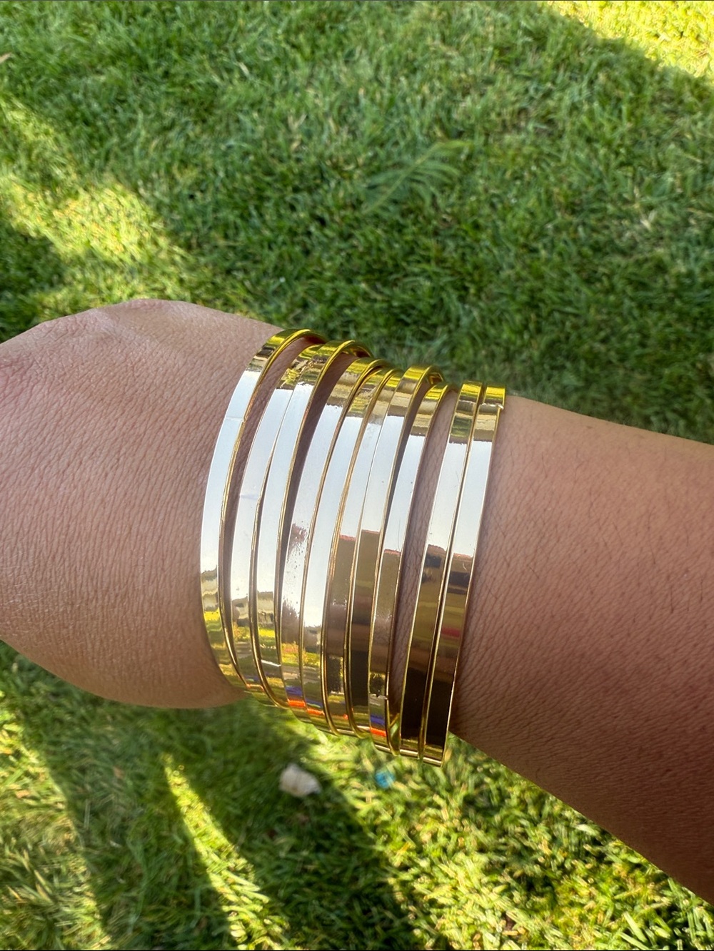 Stackable Gold-Tone Women’s Bangle Set